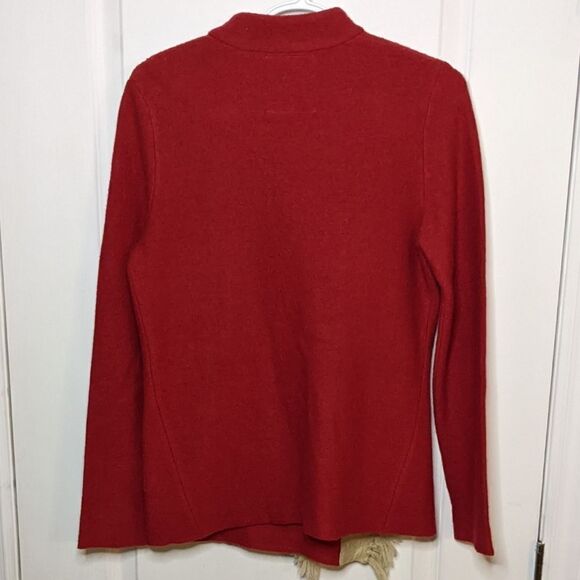 ANTHROPOLOGIE Sparrow Clancey Toggle Jacket Fringe Medium @B3 - Picture 7 of 14